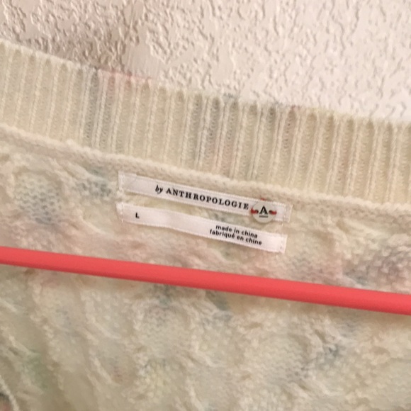 Anthropologie Catch of the Day Colorful Sweater Large - Picture 4 of 6